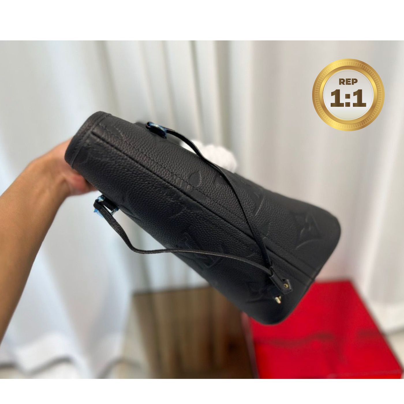 [REP 1:1] Louis Vuitton Neverfull MM Tote Bag Black For Women 12.2in/31cm